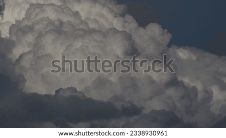 Cumulus clouds, during stormy sky