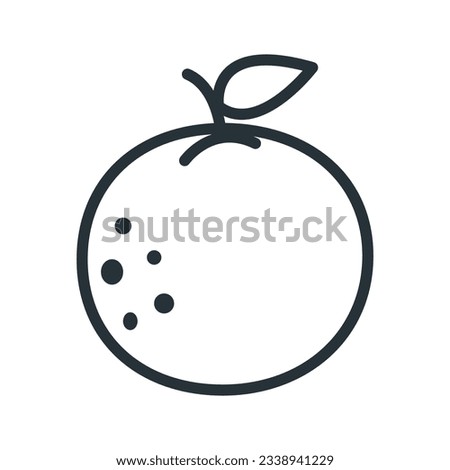 Orange fruit icon vector modern stylish for design and print
