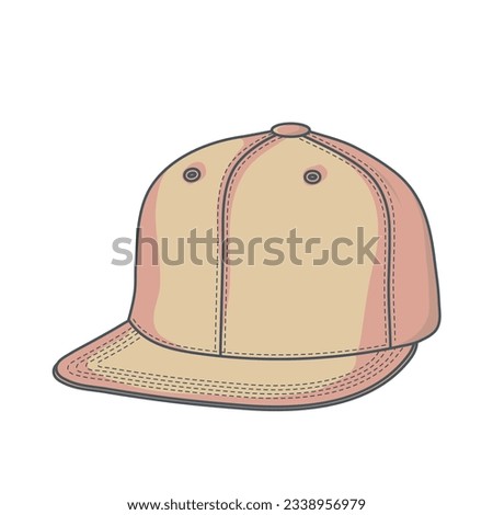baseball cap. cap solated on a white background. Unisex voice accessory. Vector illustration