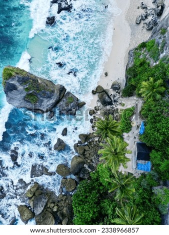 Diamond beach Nusa Penida island , bal island Indonesia photo by drone