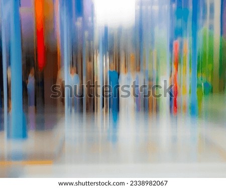 Abstract photo of pedestrian traffic in New York viewed from Bowery and St Marks Place.