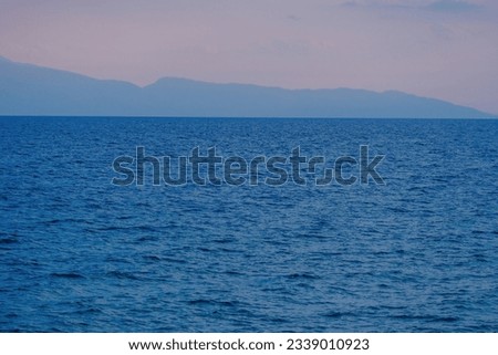 Beautiful landscape with sea waves and sunset