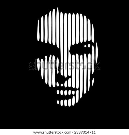 Young woman portrait. Abstract beautiful female face drawing with lines. Girl, minimalist beauty and fashion design, vector illustration