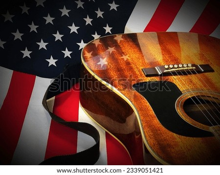 Strumming Americana and reflecting its finest. Royalty-Free Stock Photo #2339051421