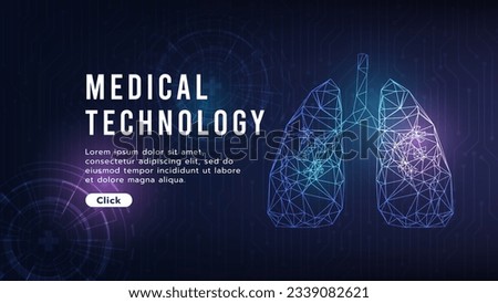 Lungs.Abstract image of a human lung.Healthcare and medical icon pattern innovation digital technology background. Medical, science and technology concepts.Vector illustration Royalty-Free Stock Photo #2339082621
