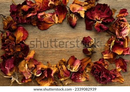 autumn background postcard with dry leaves