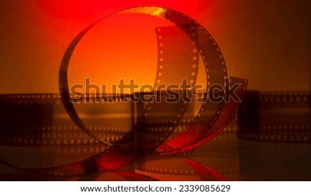 colorful background with film strip Royalty-Free Stock Photo #2339085629