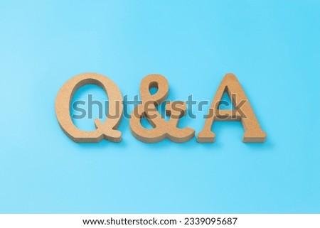 Q and A objects on blue background.