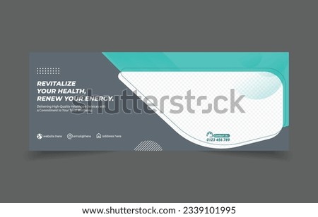 Medical healthcare background banner social media cover design. place template for picture easy to edit eps 10. 