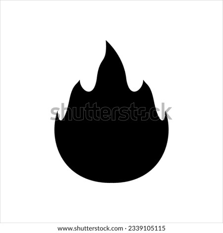 Vector black icon for flammable