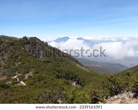 view of the top of Mount Welirang. The photo was taken by Willem Tasiam, a marathon climber
