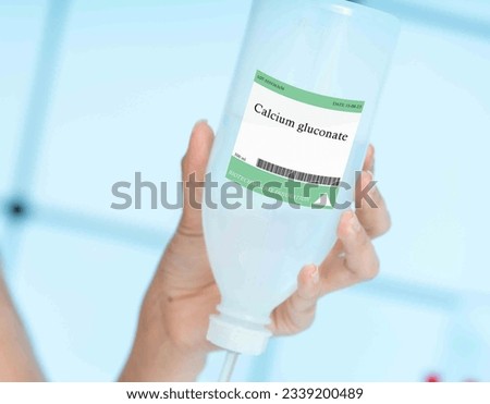 Calcium gluconate: Corrects calcium imbalances and supports cardiac function. Royalty-Free Stock Photo #2339200489