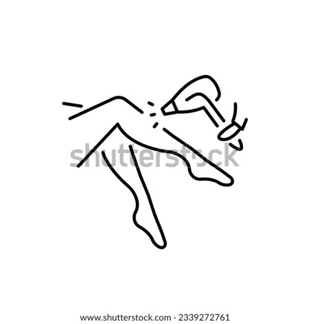 Laser hair removal line icon. Vector illustration Royalty-Free Stock Photo #2339272761
