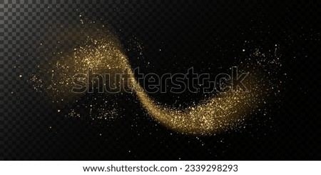 golden dust light png. Bokeh light lights effect background. Christmas glowing dust background Christmas glowing light bokeh confetti and sparkle overlay texture for your design. Royalty-Free Stock Photo #2339298293