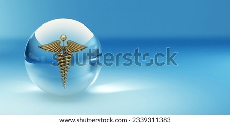 Symbol of medicine. Abstract background. 3d