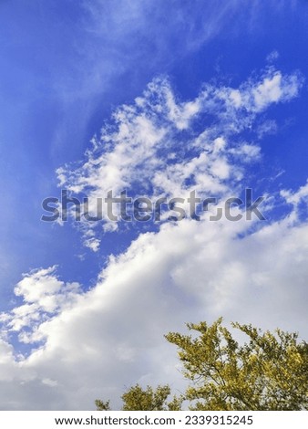 Blue sky with clouds, Beauty clear cloudy in sunshine calm