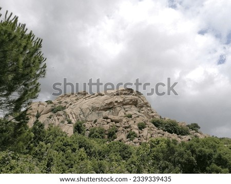 Typical rock of the hills of the northern area of Sardinia Royalty-Free Stock Photo #2339339435