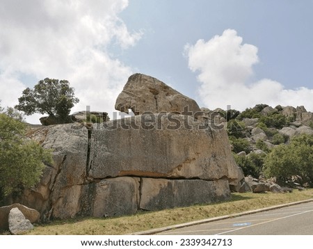 Typical rock of the hills of the northern area of Sardinia Royalty-Free Stock Photo #2339342713
