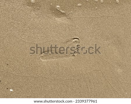 footprints on sandy beach, koh phi phi, thailand