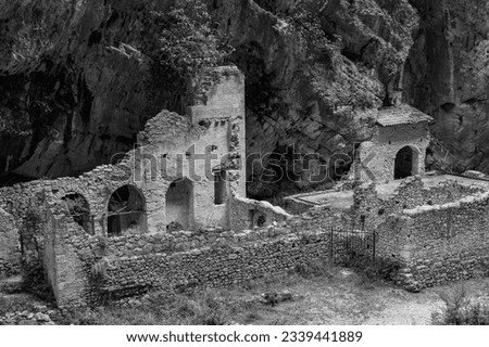 The abbey of San Martino in Valle is a ruined Benedictine abbey near the Gole di Fara San Martino in Fara San Martino in the province of Chieti. The first sources date back to the year 829.