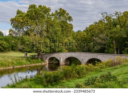 Burnside Bridge on a Late Summer Afternoon, Antietam National Battlefield, Maryland USA Royalty-Free Stock Photo #2339485673