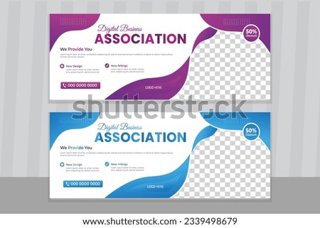 Business Facebook Cover Design, Template banner and cover ads, can use for social media, corporate business digital agency, Facebook cover banner Design, 
