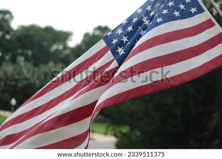 American flag picture in the outdoors