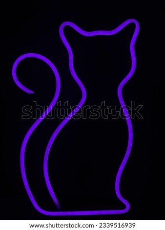 Purple cat light for background or halloween print out