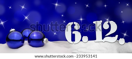 St. Nicholas Day December 06 - blue - snow