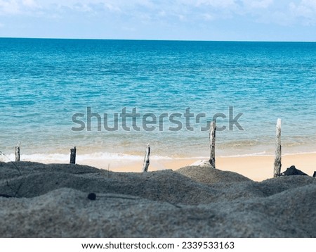 Beach beautiful sand island ocean releax wave Royalty-Free Stock Photo #2339533163