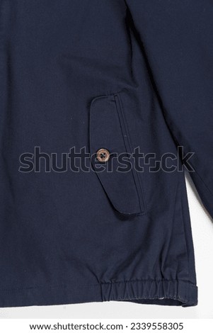 Photographs of various stylish clothes such as shirts, pants and aprons