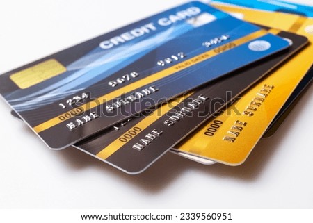 credit cards mockup on white background.