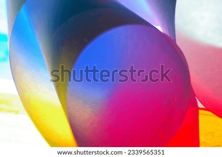 Abstract colorful paper swirl, natural curve art 3d background. Curved and wavy pattern with multi colour texture 