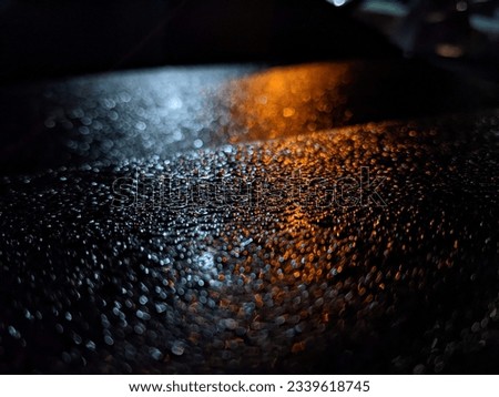 frozen drops on the car in the morning