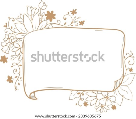 Luxury wedding invitation card background with golden line art flower and botanical leaves,