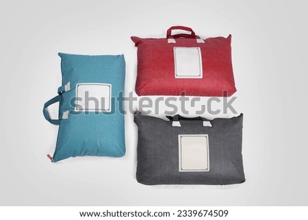 Pillow with Gray and white background