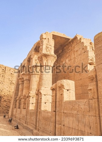 Edfu is the site of the Ptolemaic Temple of Horus and an ancient settlement. Royalty-Free Stock Photo #2339693871