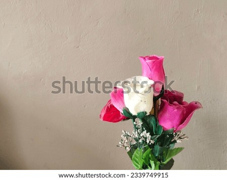 decorate flower and white background