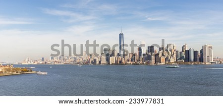 View of Manhattan from the Statue of Liberty.