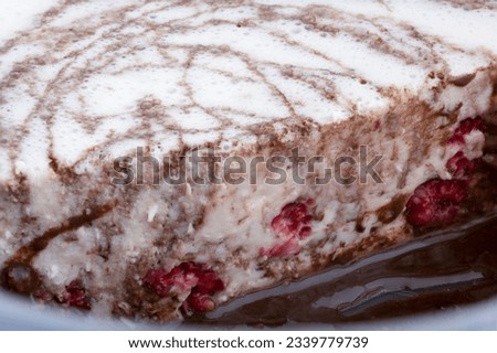 Buse cake. Chocolate cheesecake. Sweet dessert.