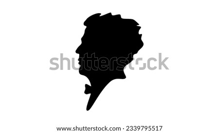 Michael Faraday silhouette, high quality vector