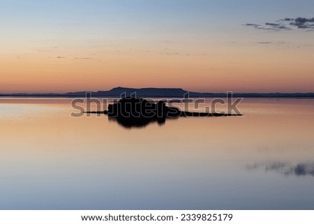 Sunrise by the salt lakes at Siwa Oasis in Egypt 
