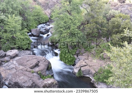 Waterfall Landscape, Montgomery Creek Falls, Travel in California, USA