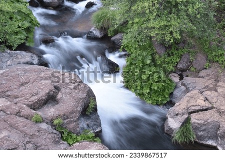 Montgomery Creek Falls Flowing in Northern California 