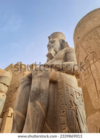 Ancient ruins of Karnak temple in Luxor. Egypt Royalty-Free Stock Photo #2339869013