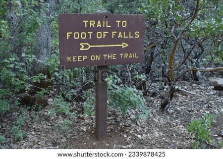 Trail Sign at McArthur Burney Falls Memorial State Park