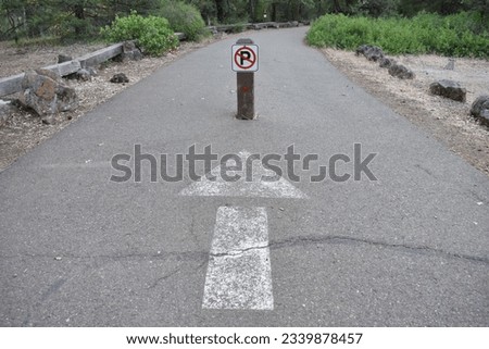 No Parking Trail Sign at McArthur Burney Falls Memorial State Park