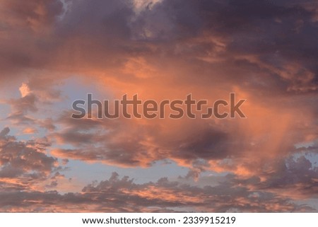 Cotton Candy Sunset Clouds over Redding, California USA
