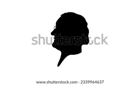 John Dalton silhouette, high quality vector