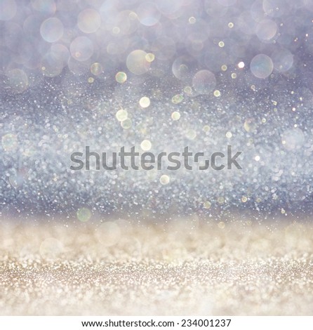 silver and white bokeh lights defocused. abstract background 